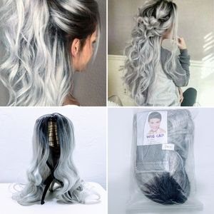 Silver with black roots